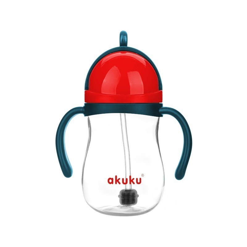 Bidon ze słomką i odważnkiem AKUKU