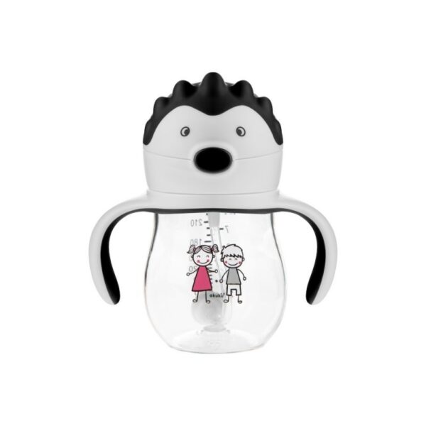 Bidon ze słomką z odw. grey AKUKU