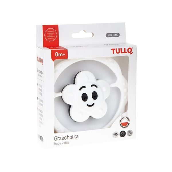 Grzechotka czarno-biała kwiat. AM TULLO