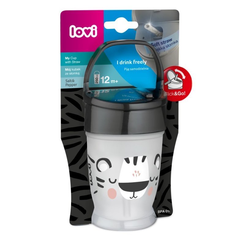 Lovi kubek ze słom junior 250 LOVI - obrazek 3
