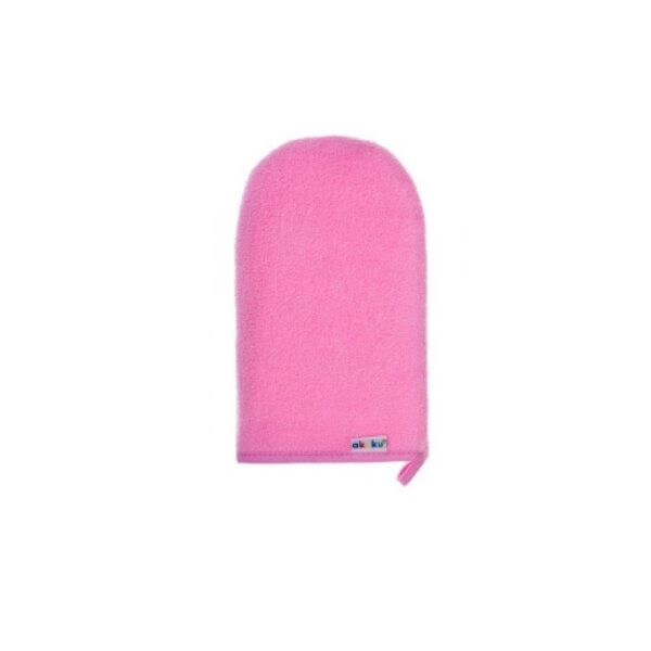 Rękawica myjka frotte róż AKUKU